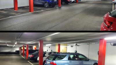 Kvarteret Mars parkeringsgarage - ny belysning